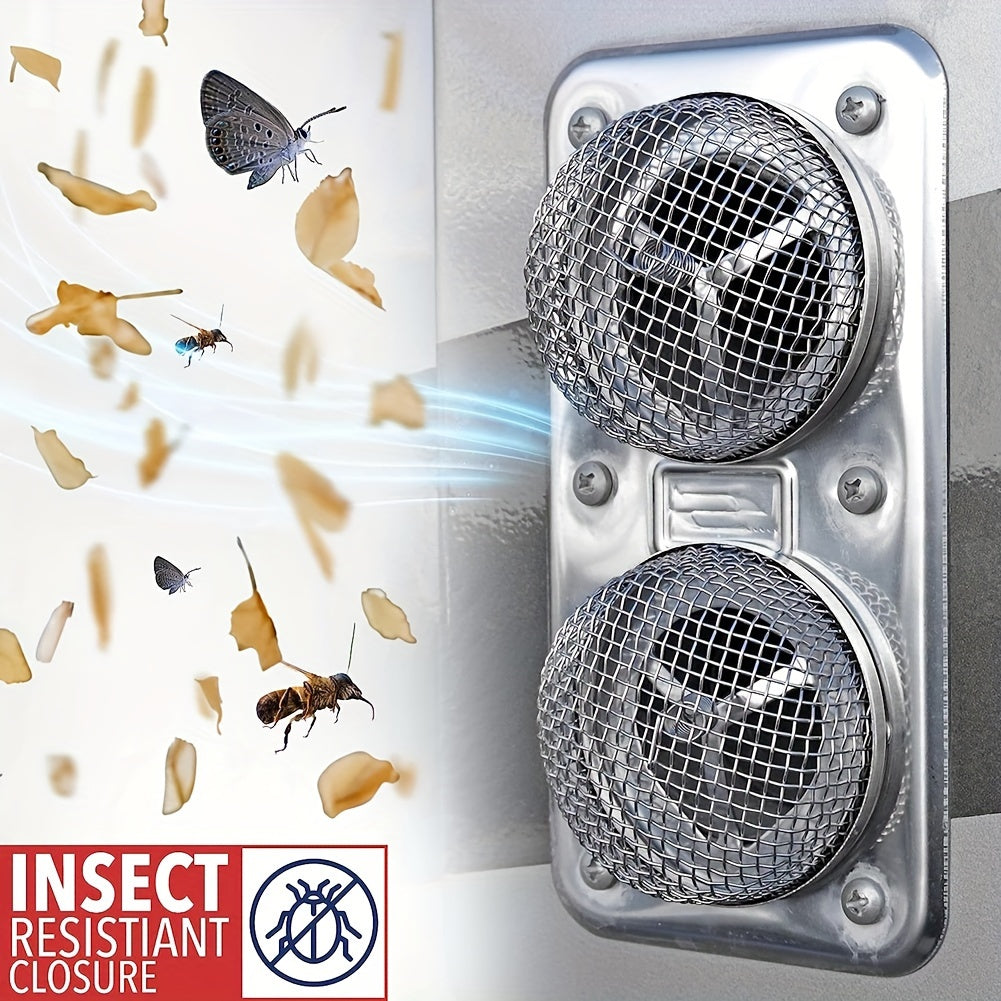2pcs Stainless Steel RV Furnace Vent Screen With Installation Tool