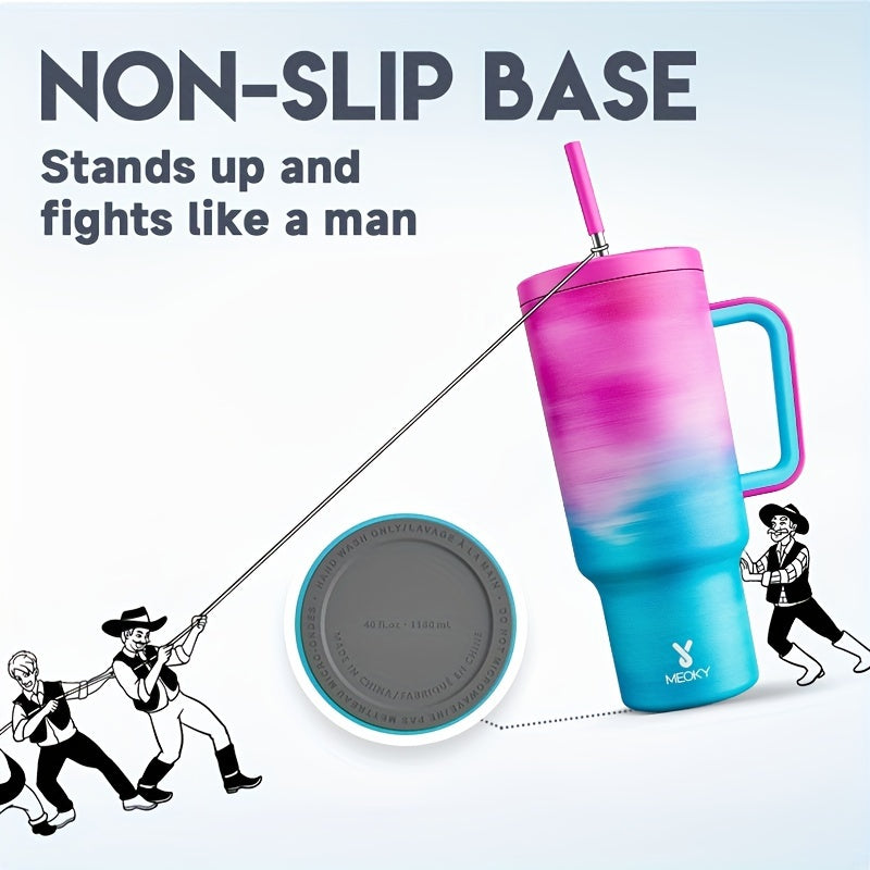 40oz Stainless Steel Insulated Tumbler With Lid And Straw