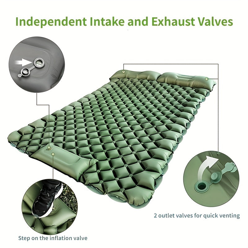 Inflatable Mat, Double Sleeping Mat, Portable Moisture-proof