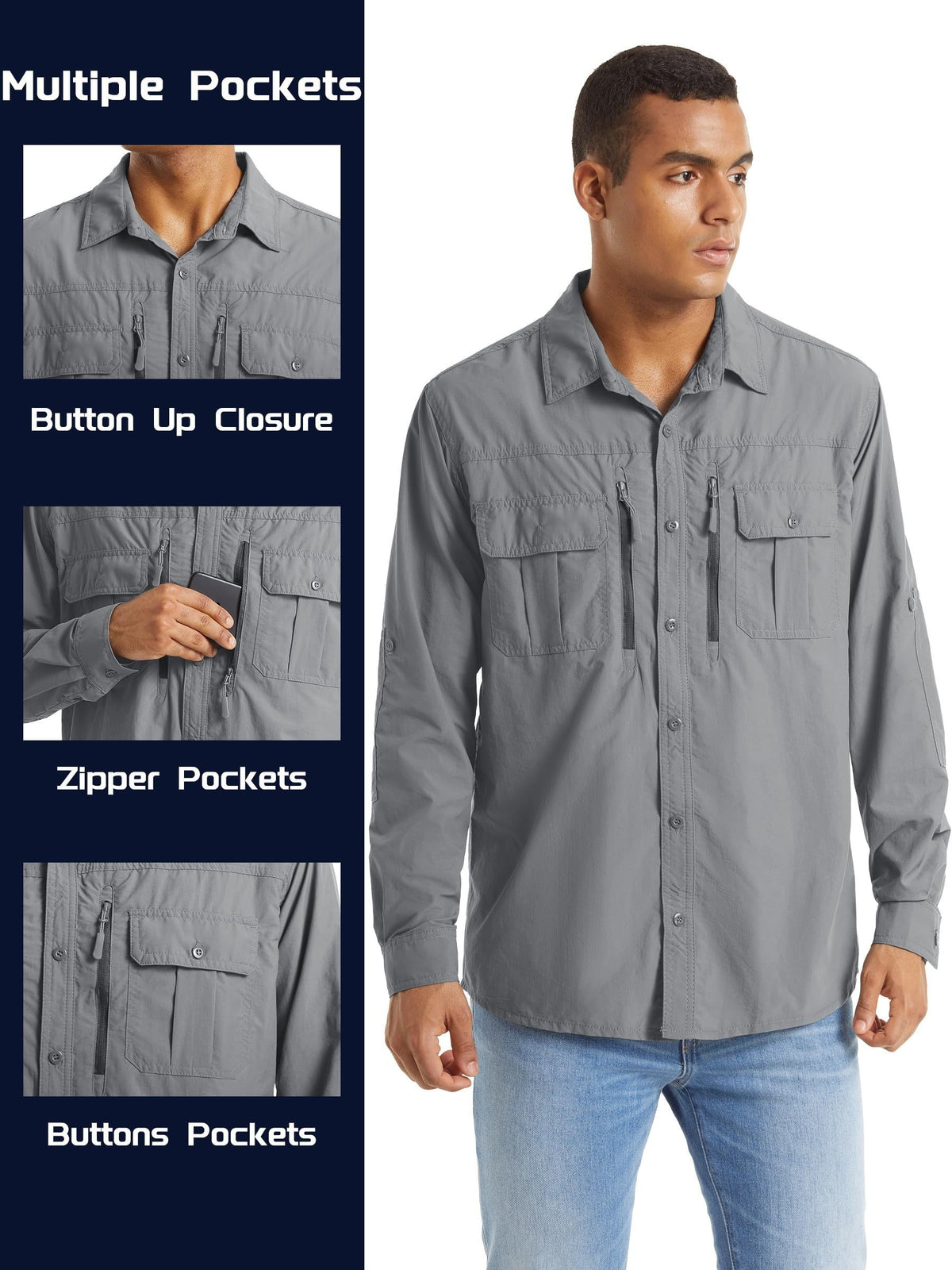 Men's Outdoor Quick Dry Shirts Long Sleeve