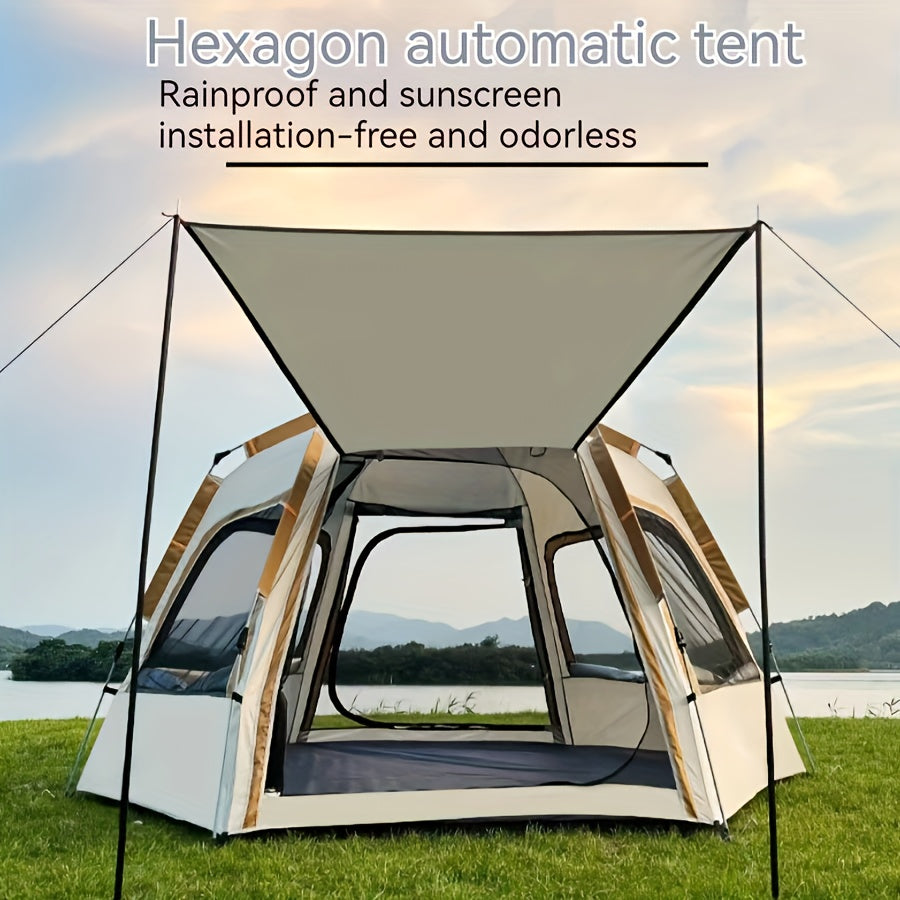 Outdoor Tent Portable Folding Fully Automatic Hexagonal Tent
