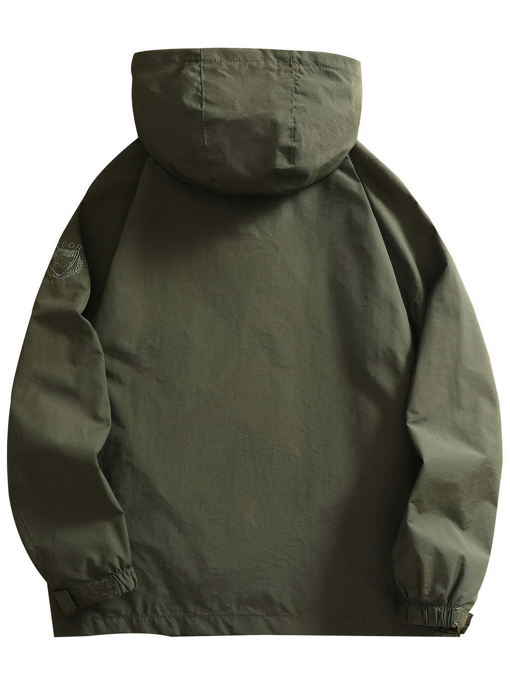Men's Casual Zipper Pockets Detachable Hooded Windbreaker Jacket, Waterproof