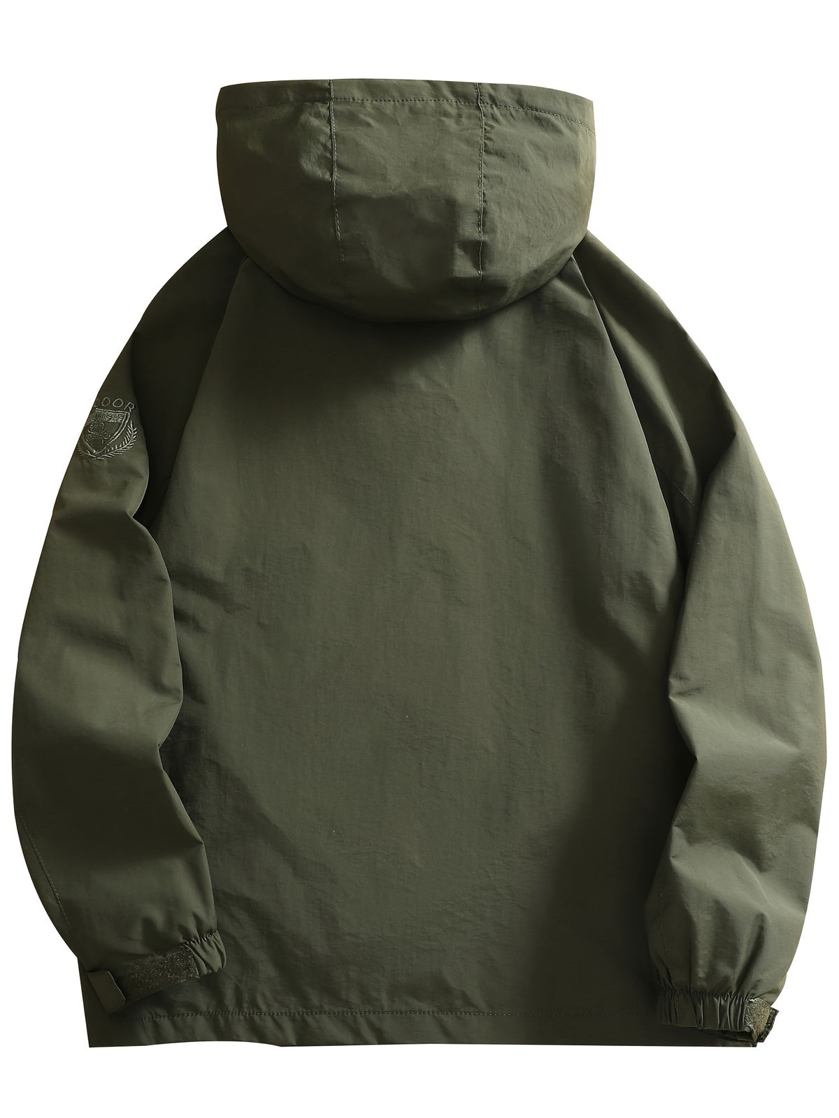 Men's Casual Zipper Pockets Detachable Hooded Windbreaker Jacket, Waterproof