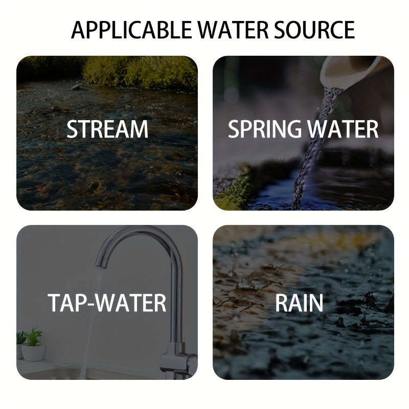 1pc Portable Outdoor Water Purifier Without/With Extend Straw