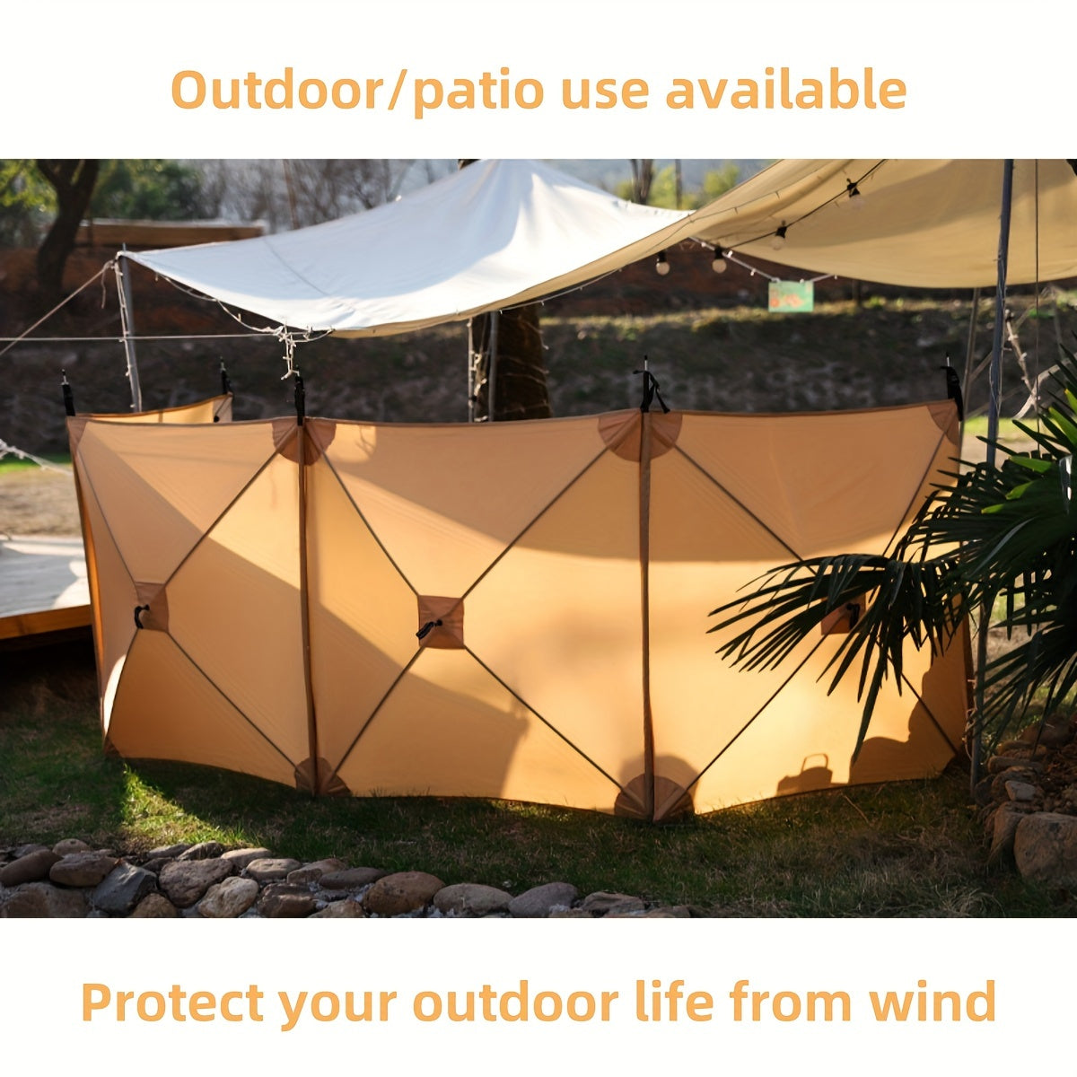 Camping windproof board, collapsible