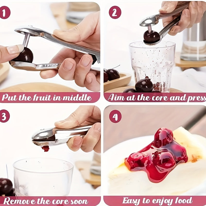 Cherry Corer, Reusable Hand Pressed Corer