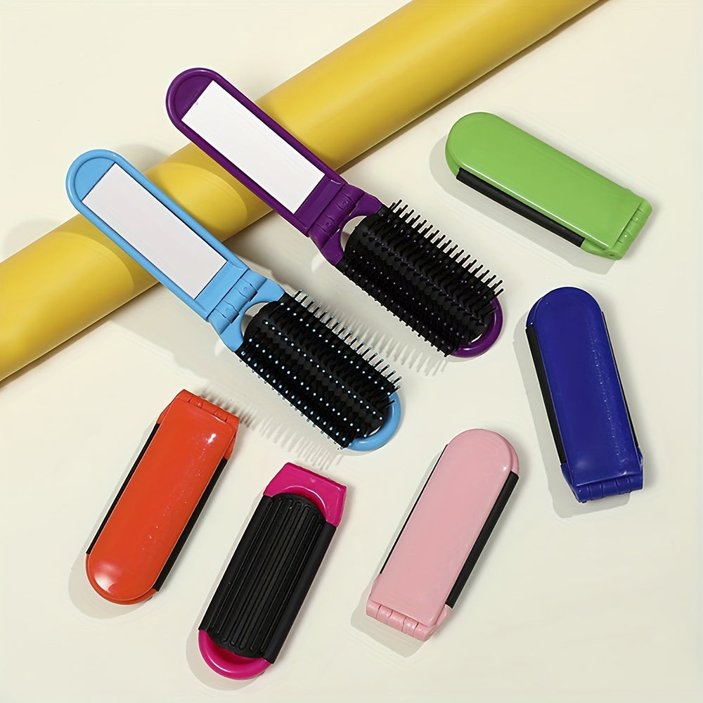 Compact Travel Hair Brush - Ultra-Portable, Foldable, Pocket-Sized