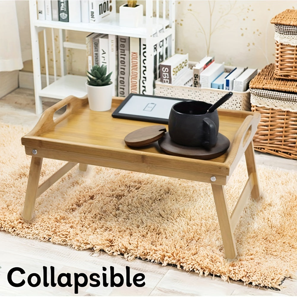 Portable Bamboo Tray Table - Foldable