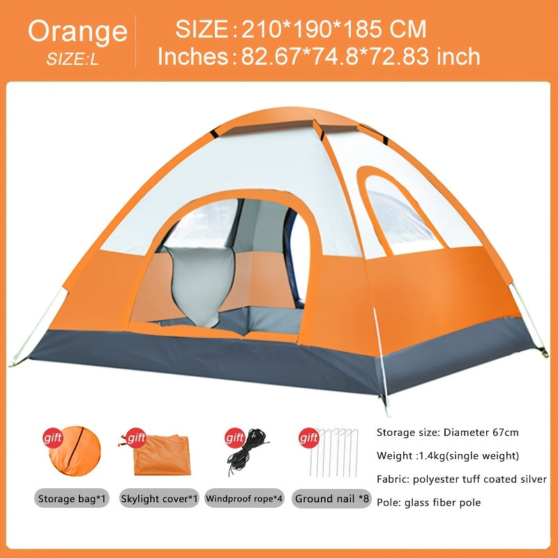Fully Automatic Luxury Large Family Tent with Two Doors, Two Windows, One Skylight