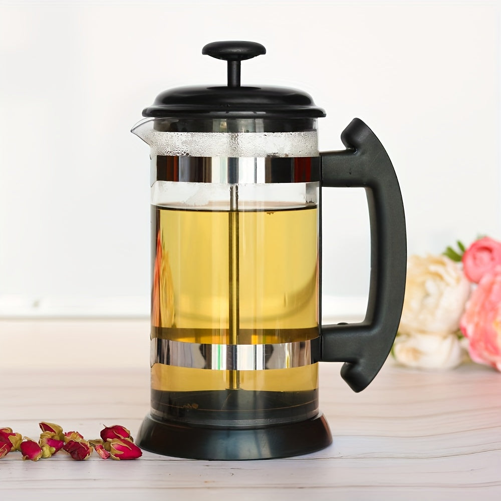 34oz French Press Coffee Maker - Heat-Resistant Thick Glass, 304 Stainless Steel