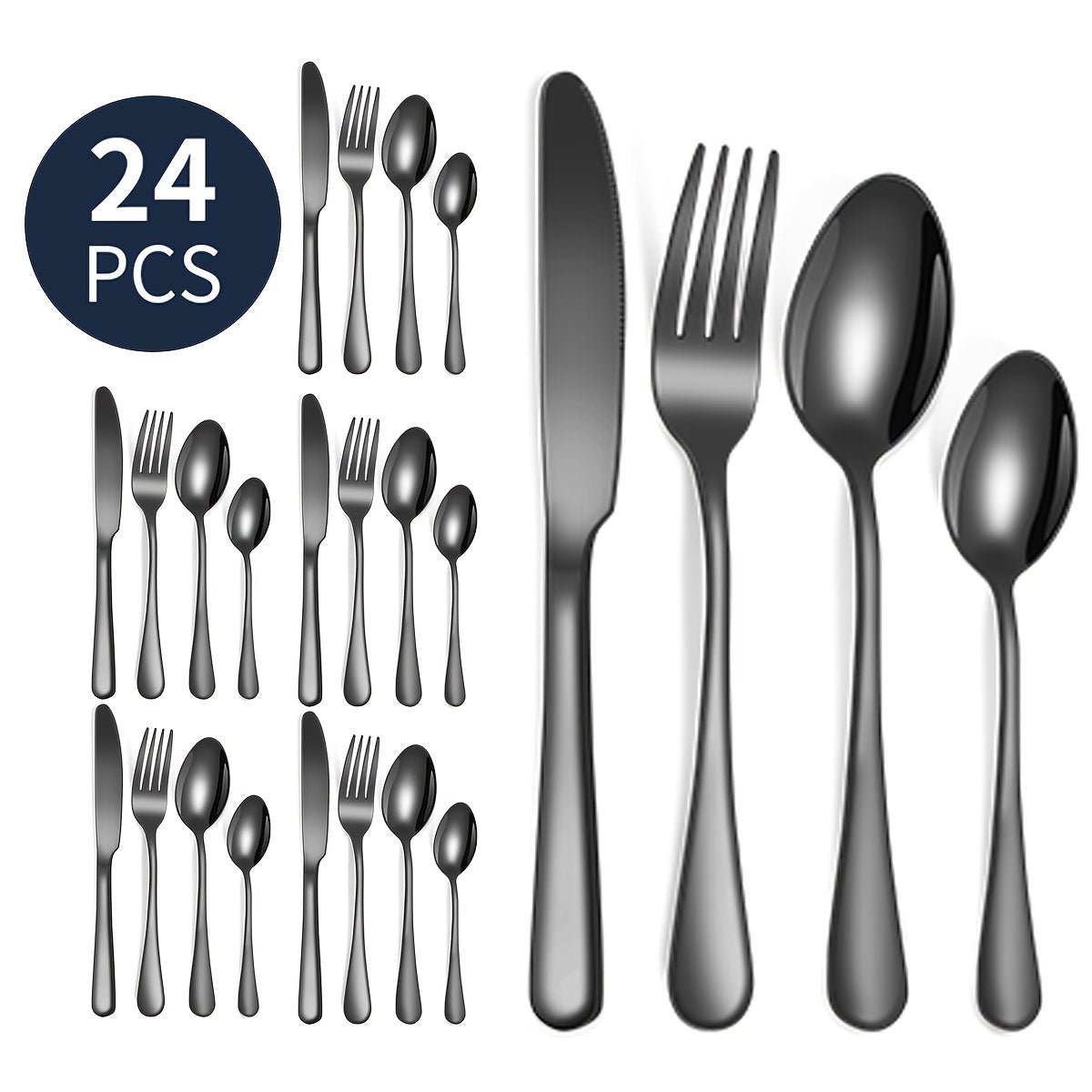 16pcs/24pcs tableware stainless steel knife, fork and spoon set