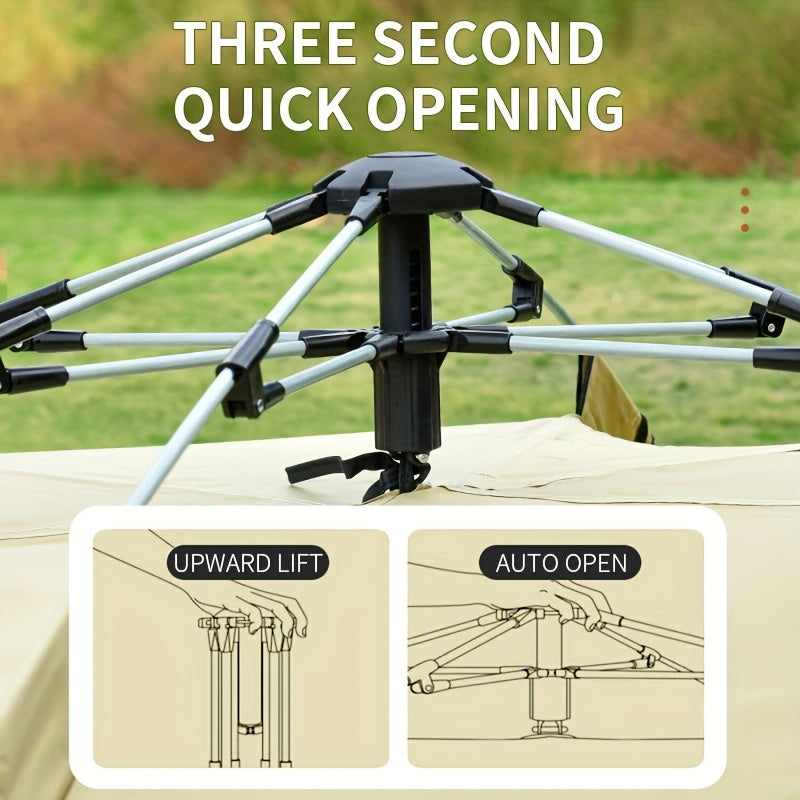 4-Person Family Camping Tent with Quick Setup