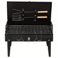 Compact Charcoal BBQ Grill 44x27x7cm - Easy Carry Design