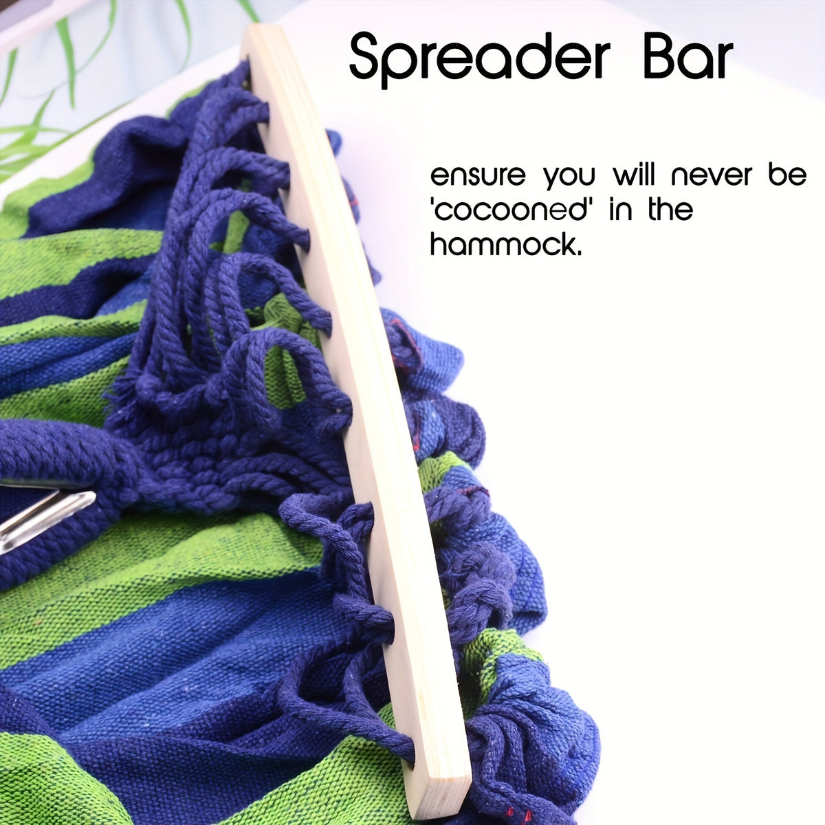 2.8*1.5M Thickened Fabric Curved Stick Anti-rollover Hammock