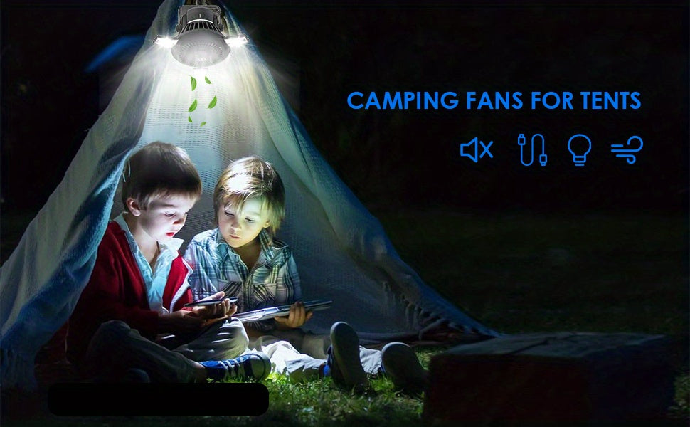 4000mAh Rechargeable Solar Powered Ceiling Fan with LED Lantern