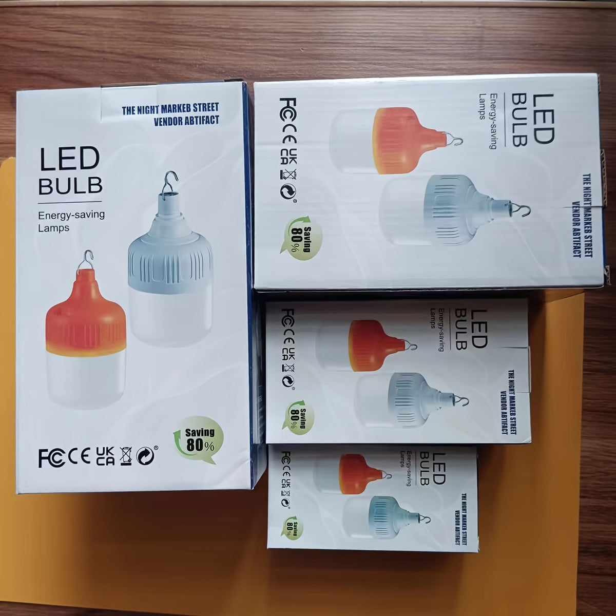 Portable Powerhouse LED Emergency Light - 80W/180W/320W/450W Rechargeable Lantern