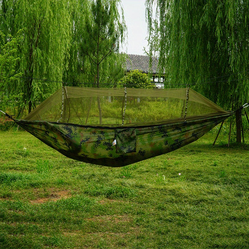 Anti-Rollover Double Hammock with Mosquito Net