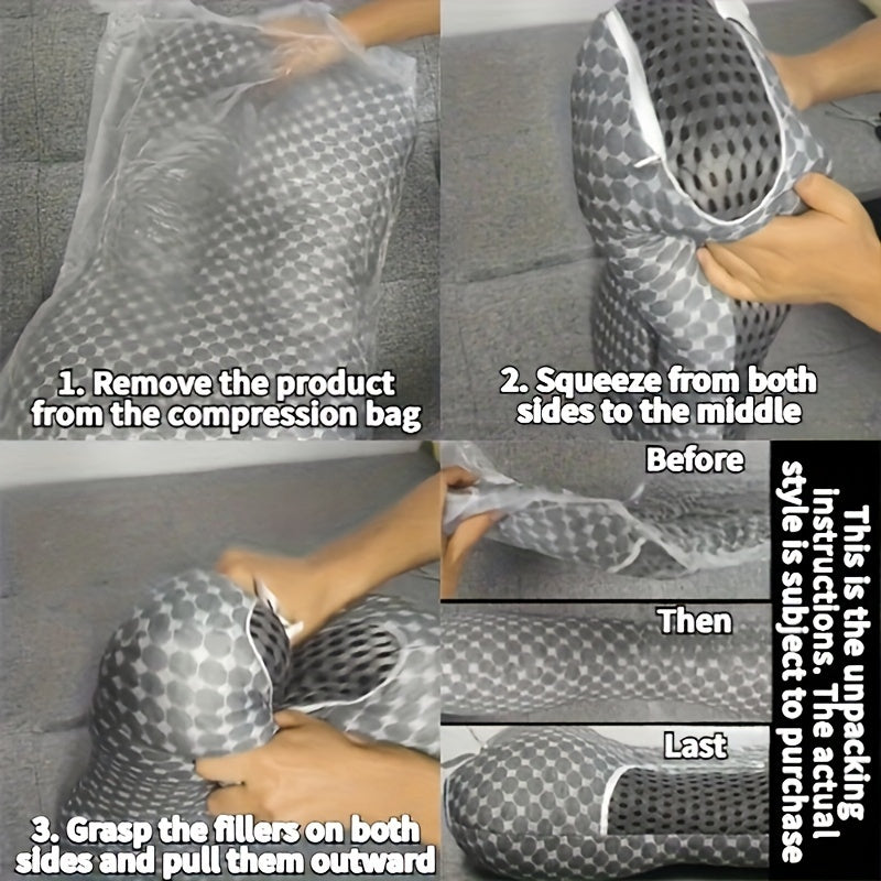 Sleep All Night Massage Pillow For Couch Sofa Office Bed Camping Travel