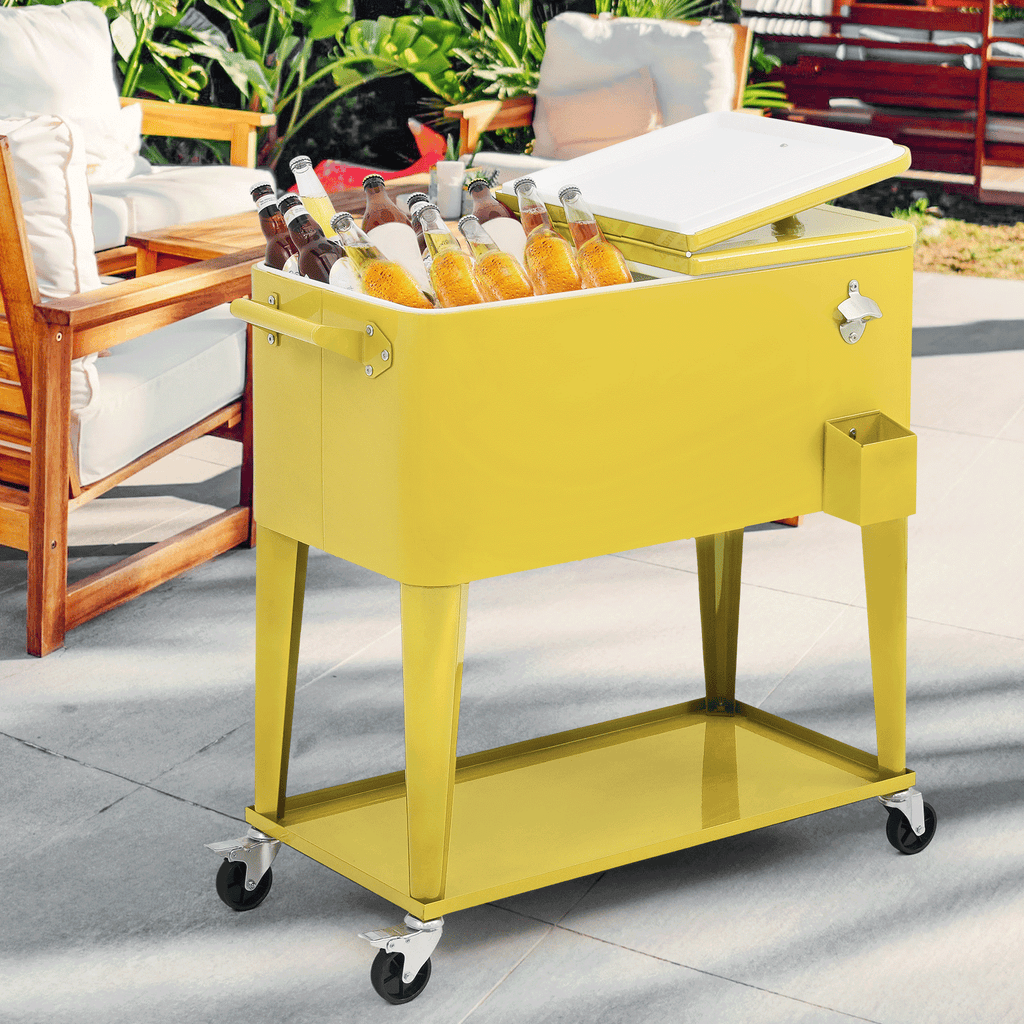 MADOG 80 Quart Rolling Ice Chest Cart