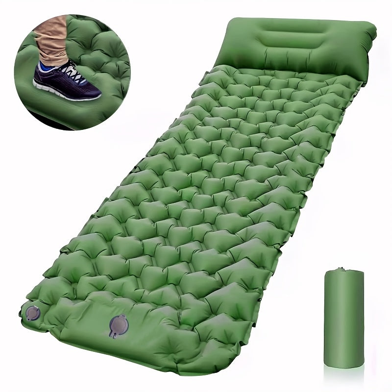 Camping Inflatable Mattress with Pillows, Travel Folding Bed