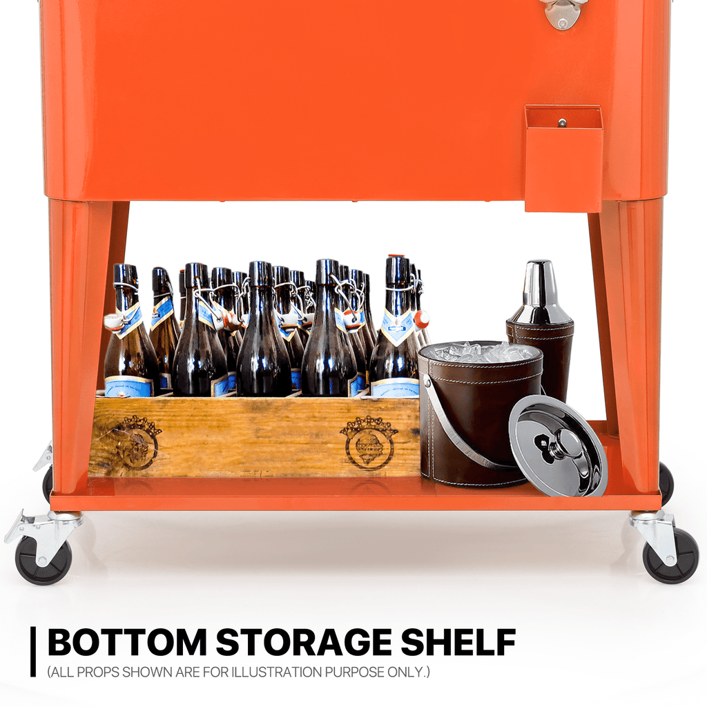 MADOG 80 Quart Rolling Ice Chest Cart