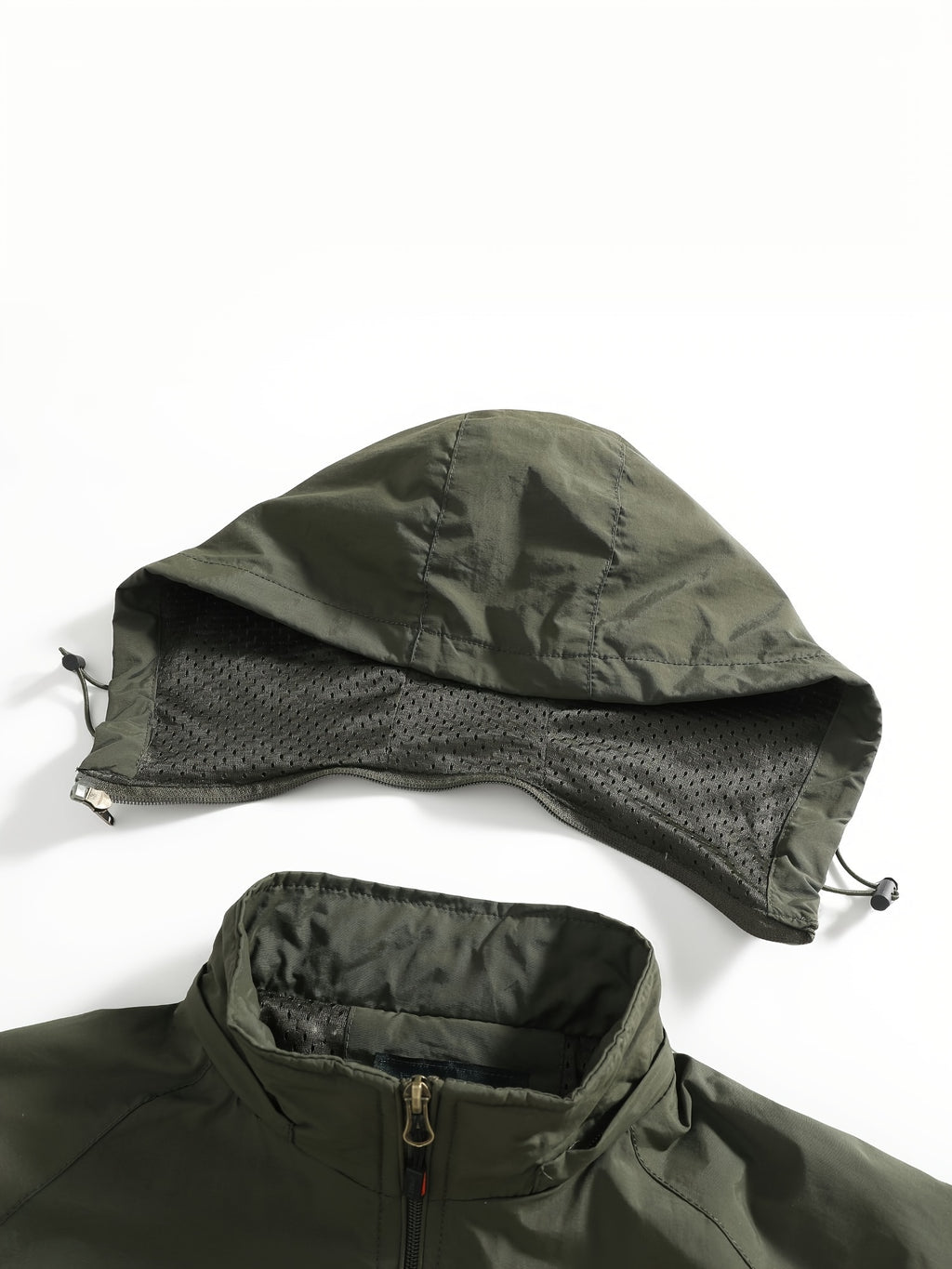 Men's Casual Zipper Pockets Detachable Hooded Windbreaker Jacket, Waterproof