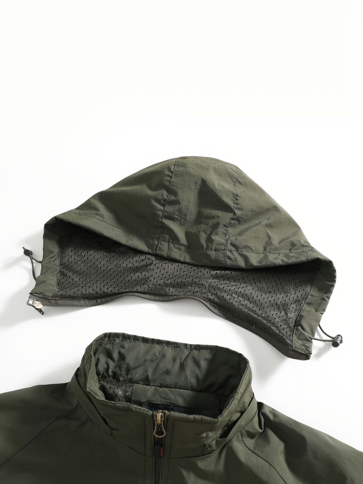 Men's Casual Zipper Pockets Detachable Hooded Windbreaker Jacket, Waterproof