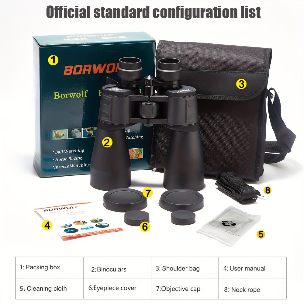 High Magnification Long Range Zoom Binoculars, HD Professional