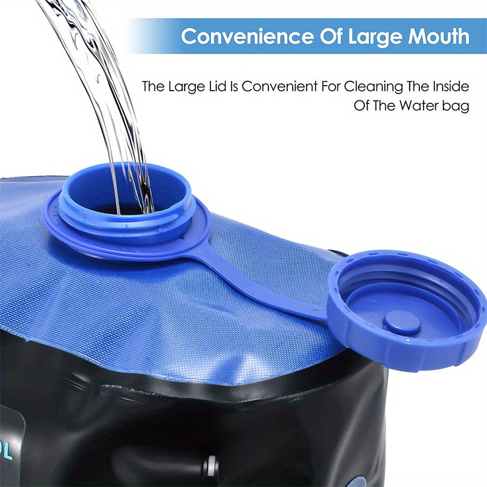 12/20L TPU Portable Camping Shower Bag-Easy Fill with Foot Pump