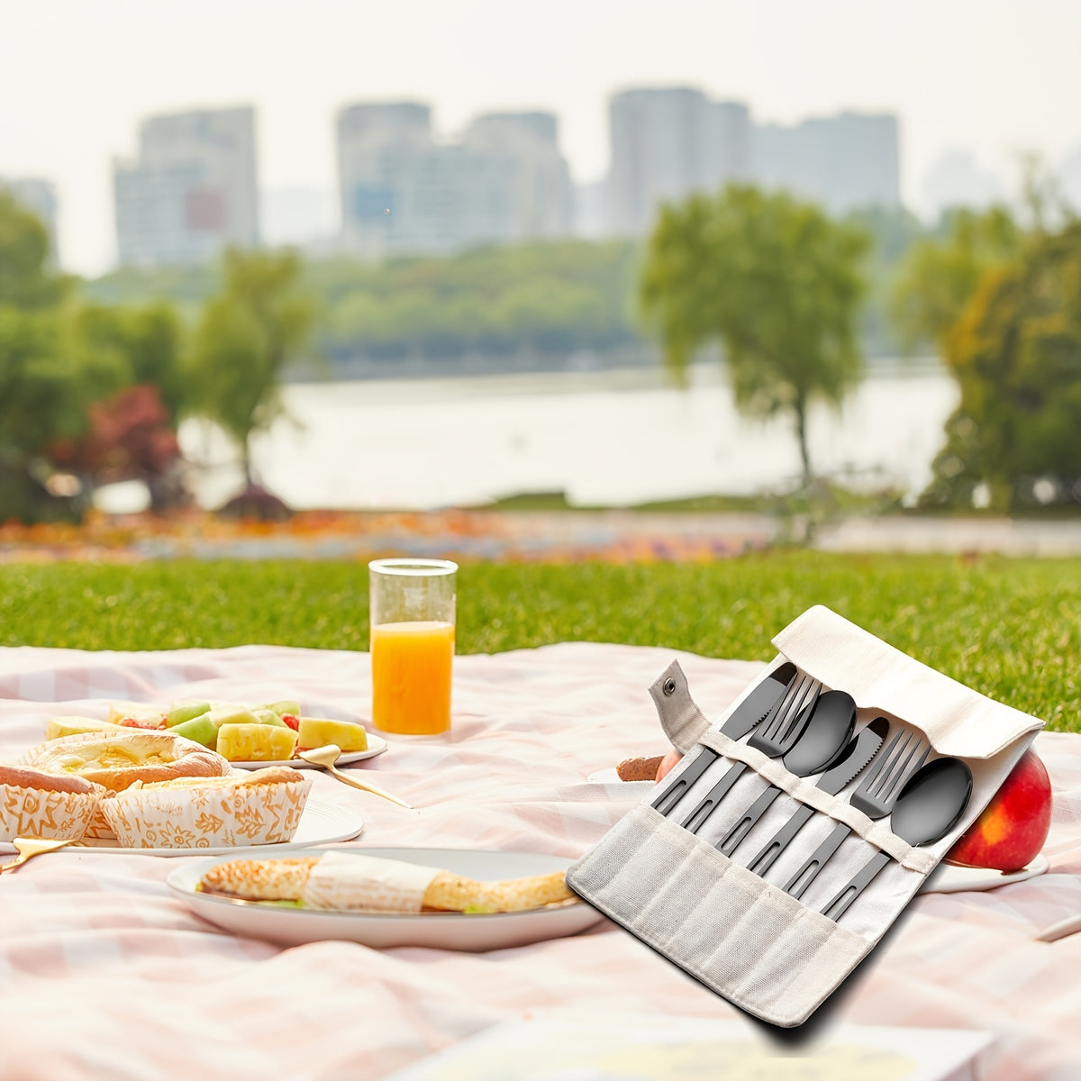 6pcs/set Stainless Steel Tableware Set - Knife, Fork & Spoon