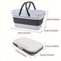 1pc Multifunctional Outdoor Picnic Basket with Lid and Table Board, Foldable, Easy to Carry
