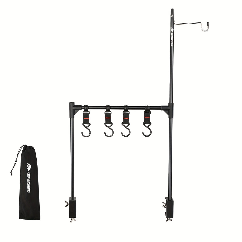 Aluminum Alloy Folding Hanging Rack With Detachable Hook