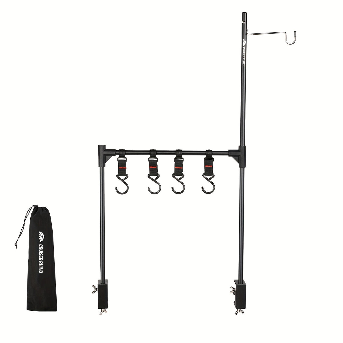 Aluminum Alloy Folding Hanging Rack With Detachable Hook
