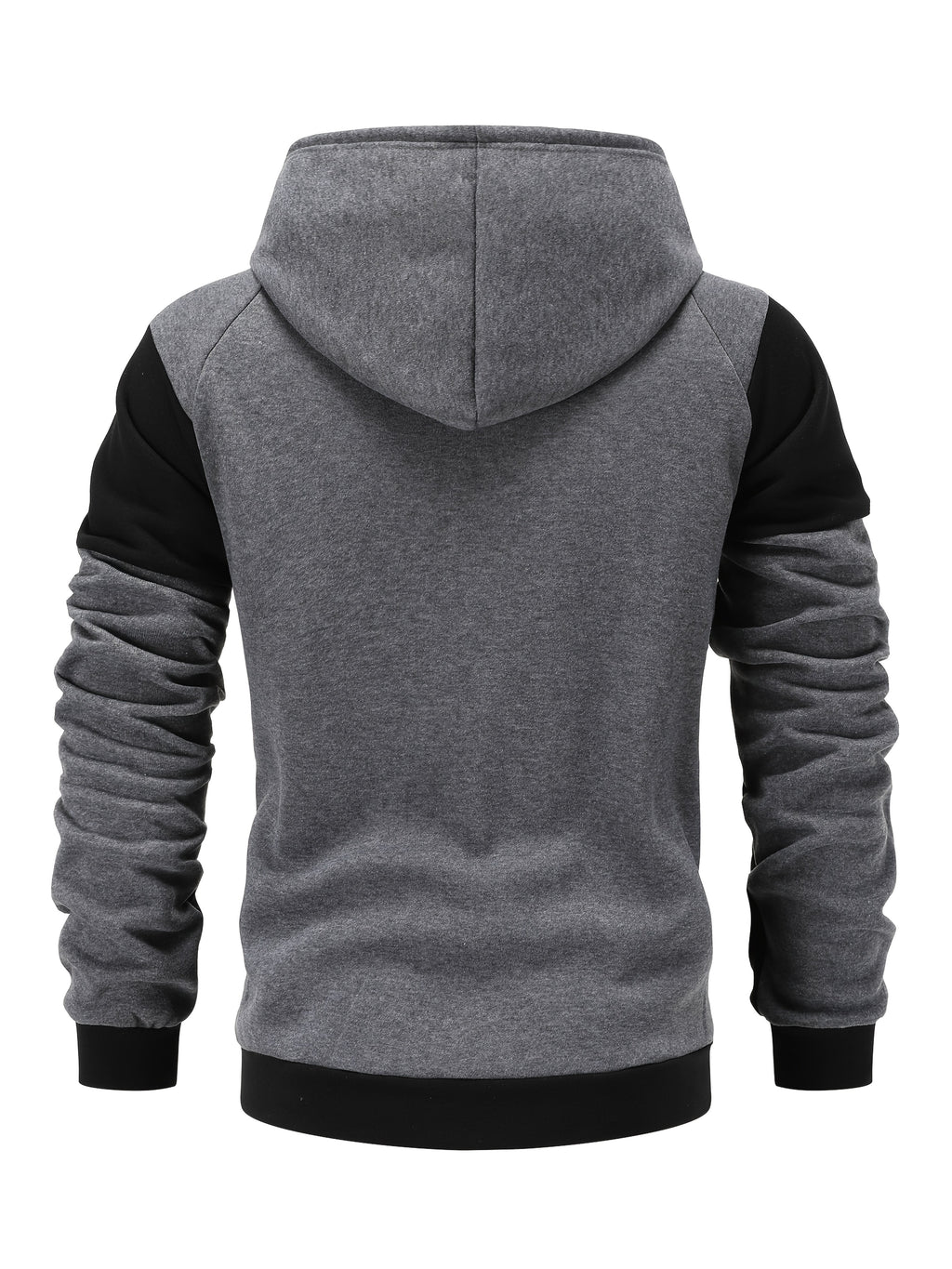 Double Layer Drawstring Hooded Jacket
