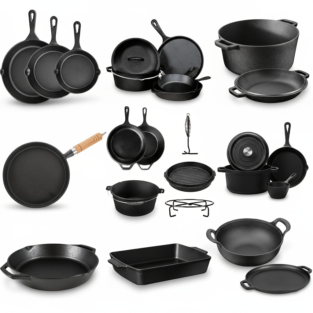 Cast Iron Cookware Series - 6PC/5PC/4PC Sets