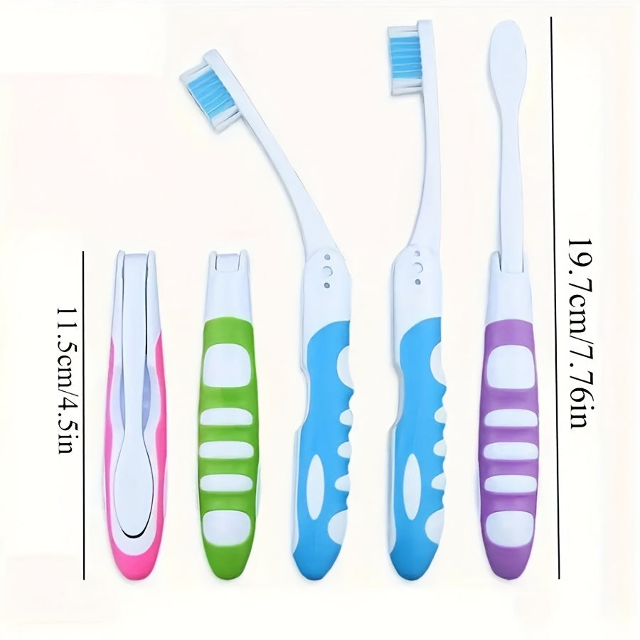 3pcs Soft Bristle Foldable Toothbrushes
