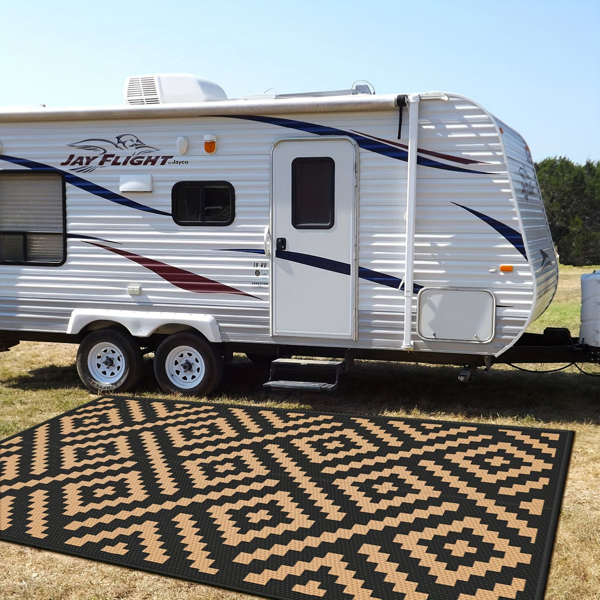 Outdoor Rug Waterproof, Reversible Mats