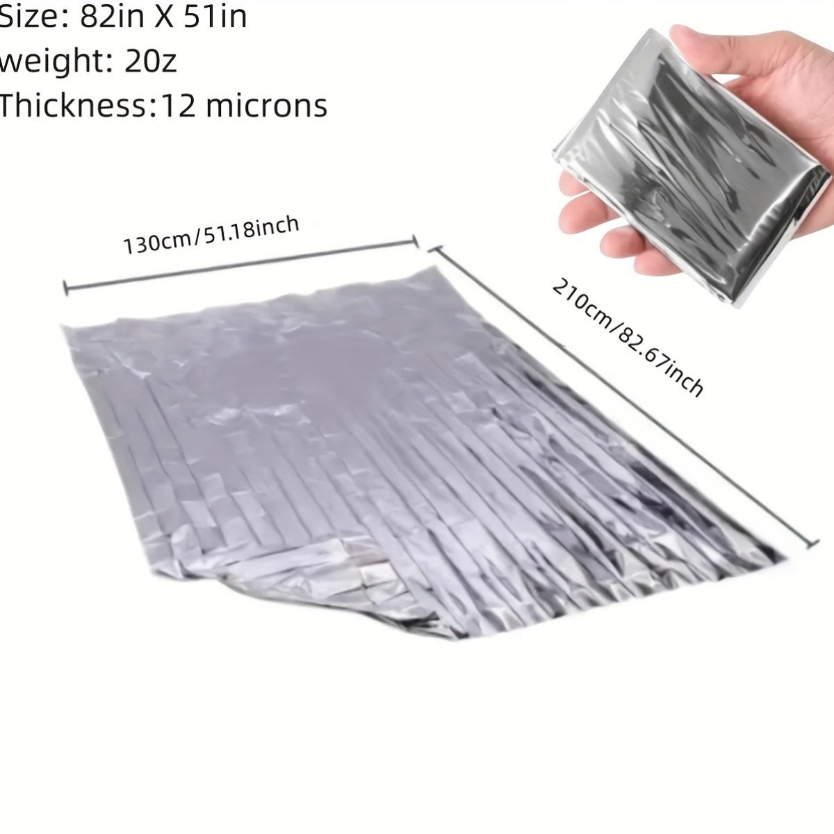 1/3/5/10pcs Emergency Thermal Blankets | 51" X 82"