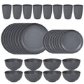 32pcs Gray Wheat Dinnerware Set