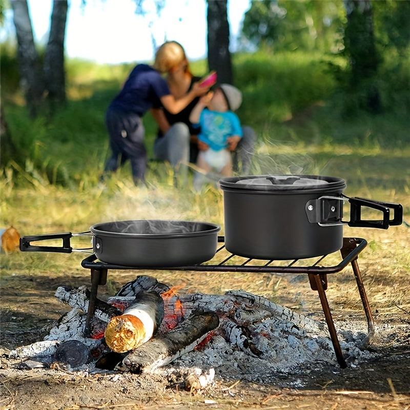 2-3 people camping portable combination pot set