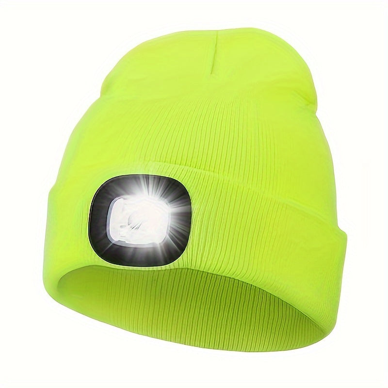 1pc Unisex Beanie Hat With LED Light