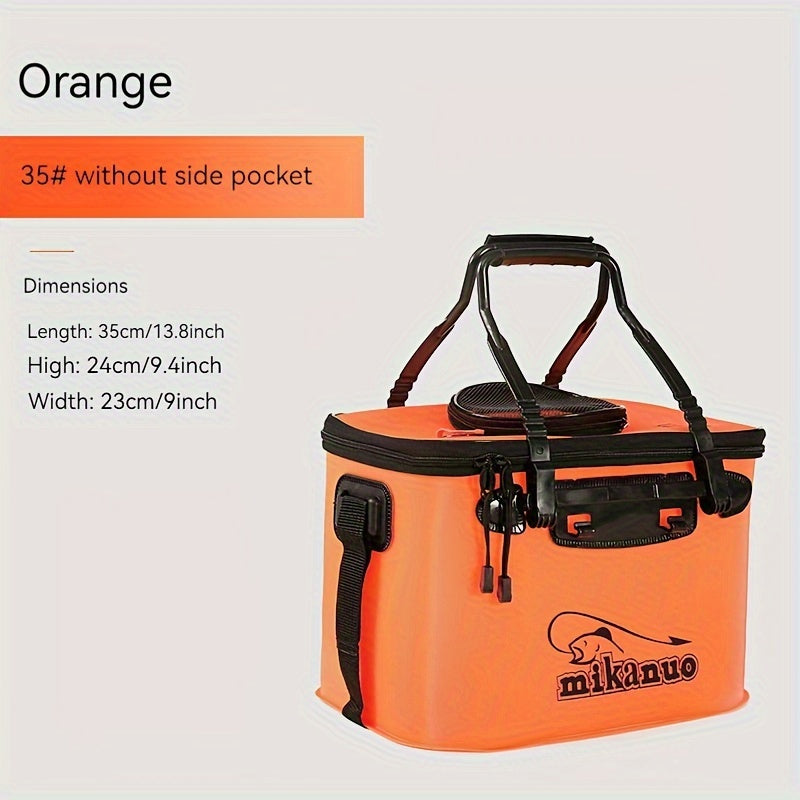 Quick-Collapse Live Fish Bucket & Tackle Storage