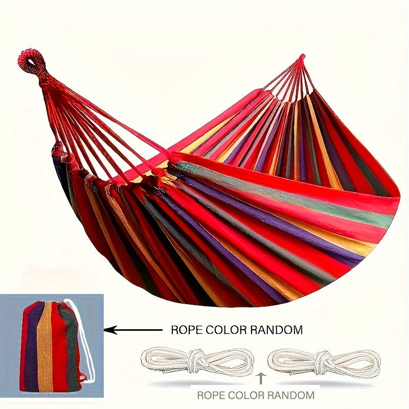 Durable Nylon Hammock with Tree Straps Holds Up to 450lbs