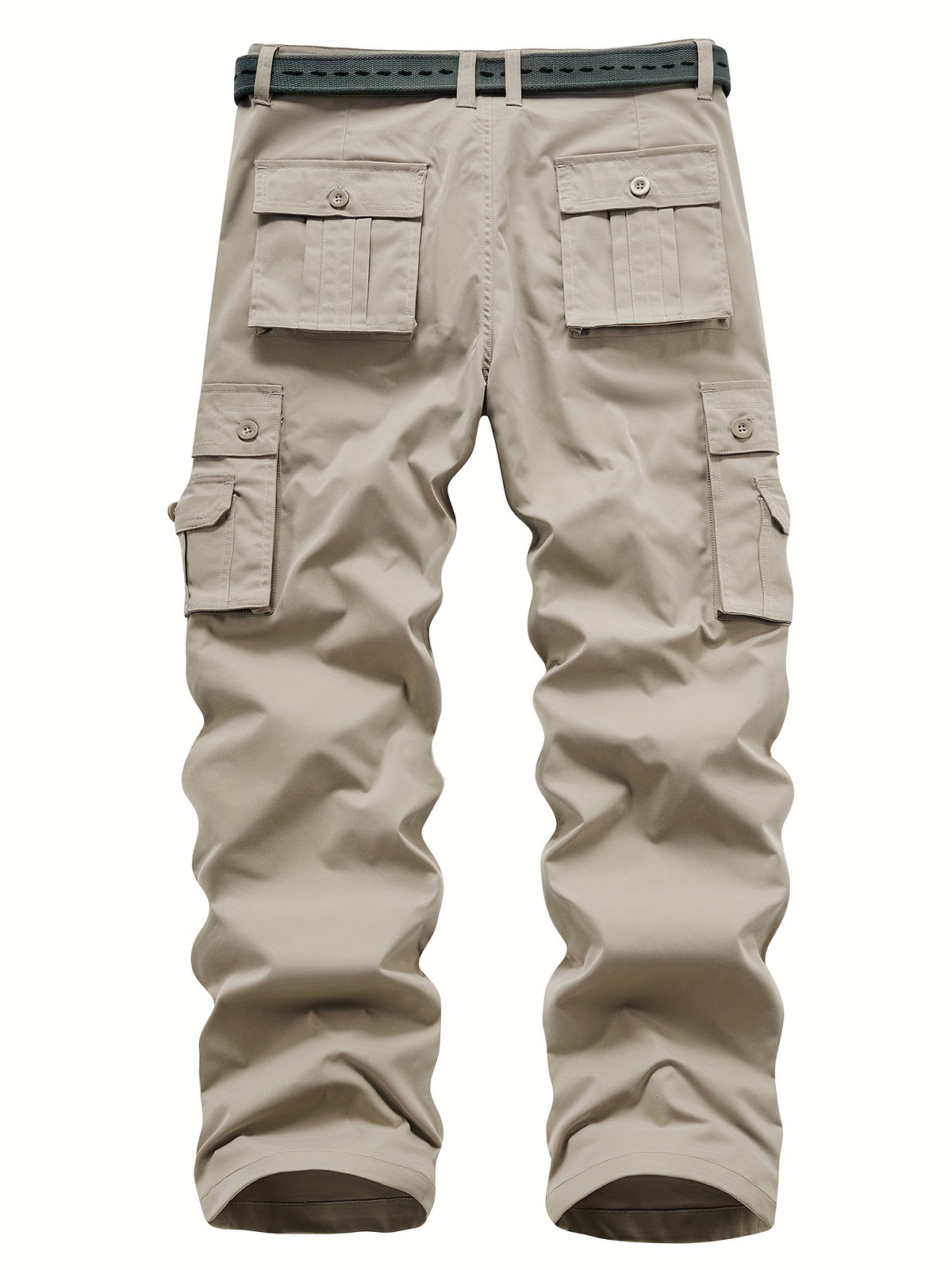 Classic Design Multi Flap Pockets Cargo Pants, Loose Fit Drawstring Cargo Pants