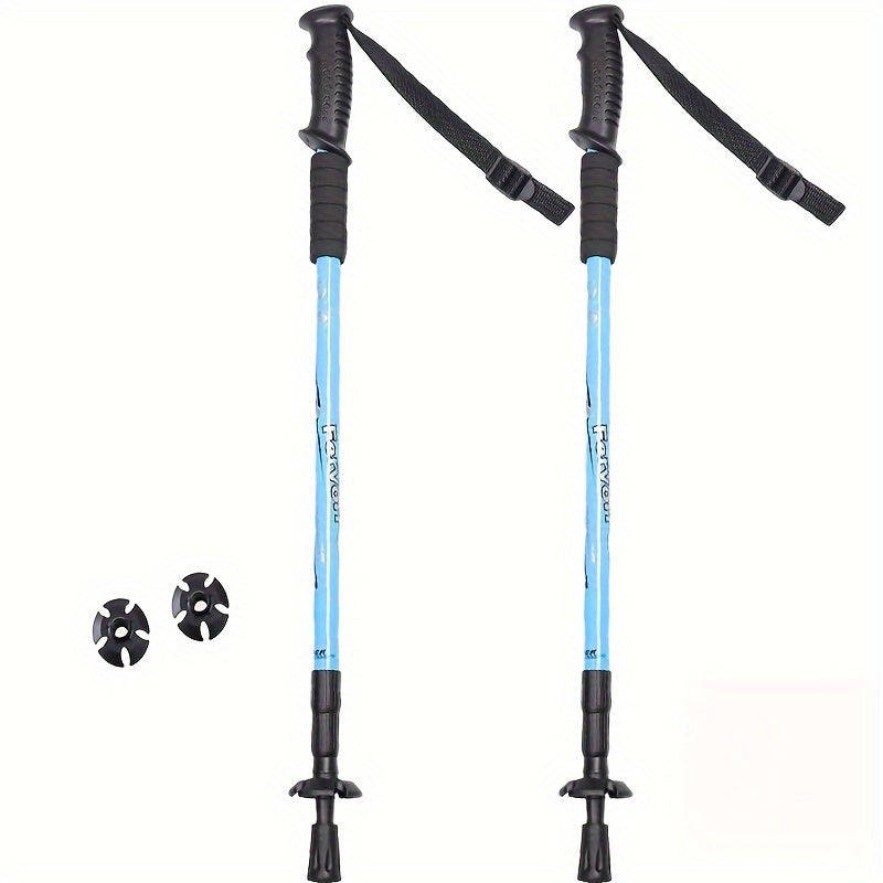 2pcs, Aluminium Alloy Telescopic Hiking Stick