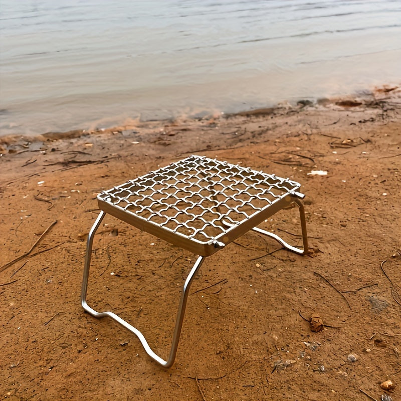 Mini BBQ Grill, Stainless Steel Portable Camping Pot Holder