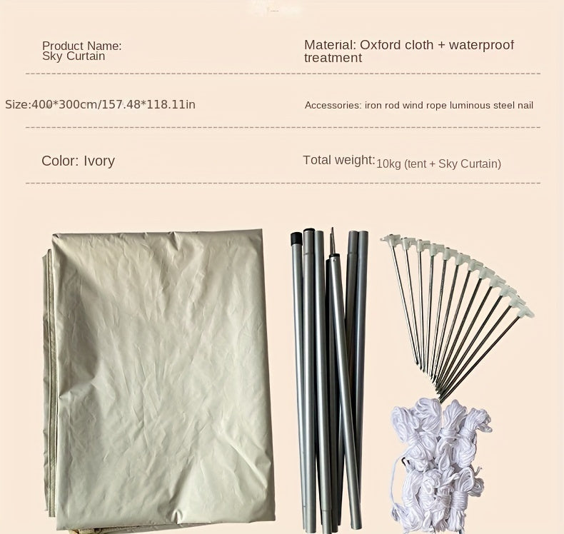 Luxury Pyramid Tent With Sky Curtain