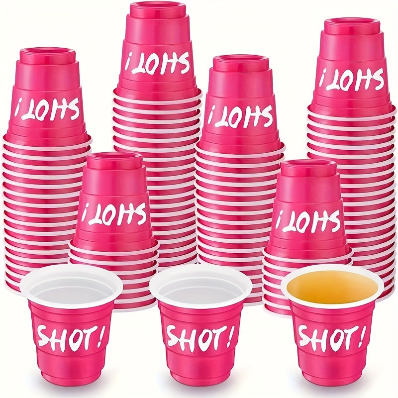 Hot Pink Party Cups, 10/40/60pcs | 2oz, Single Serving