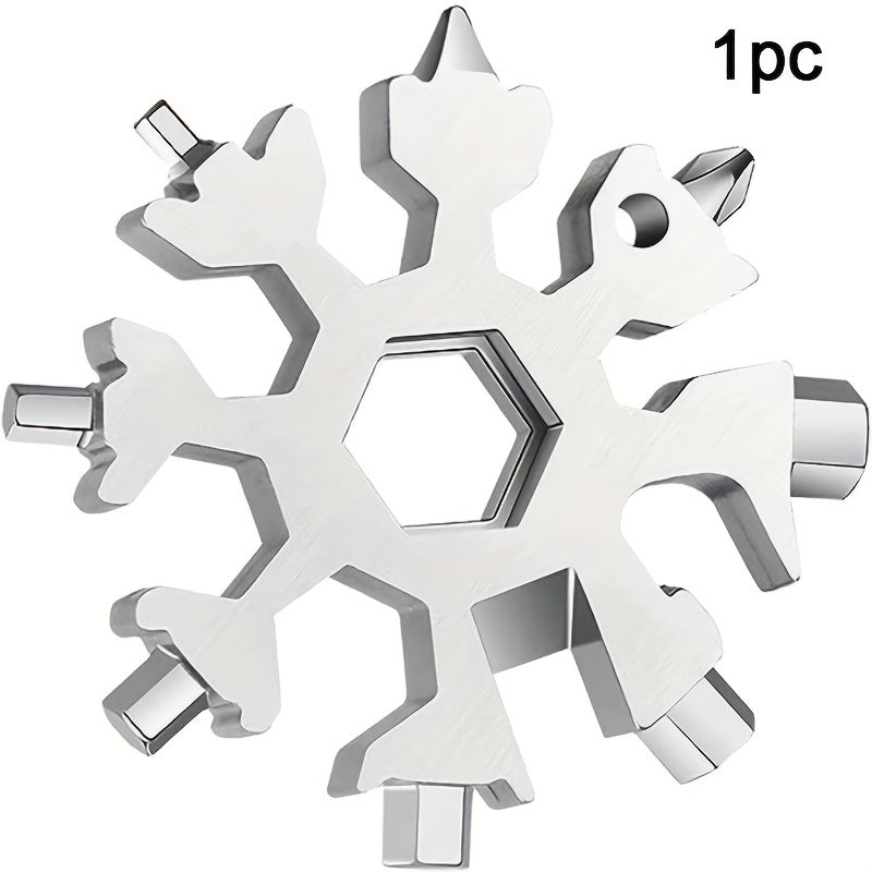 Durable Snowflake Multifunctional Tool Kit - 18 Essential Tools in One