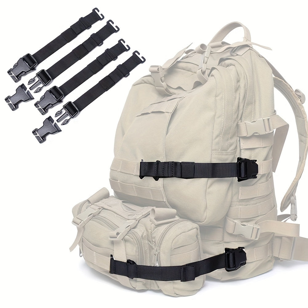 2pcs Molle Straps With Buckle Clips